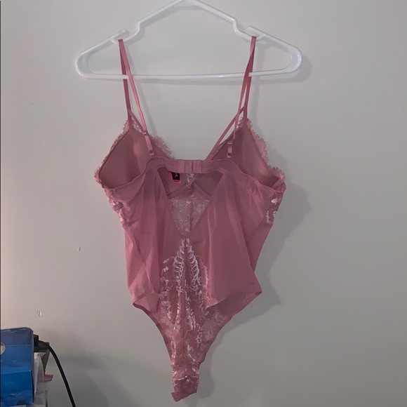 LaSenza Sexy Like-New Pink Lacy Bodysuit with Padded Cups. Perfectly versatile! - Picture 5 of 7